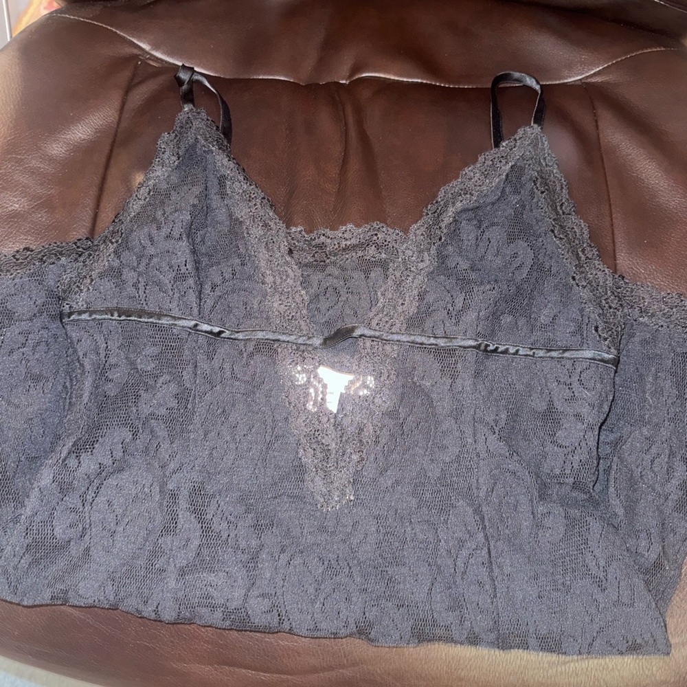 Victoria Secret Original Tag Black Lace Camisole Babydoll